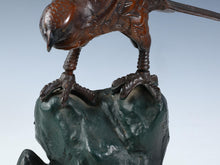 Japanese Bronze Hawk -Room Guardian Sculpture- Great Takaoka Product