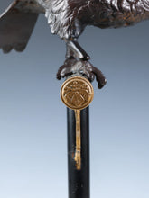 Beautiful Fabulous Japanese Bronze Hawk -Room Guardian Sculpture- Great Takaoka Product