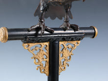 Beautiful Fabulous Japanese Bronze Hawk -Room Guardian Sculpture- Great Takaoka Product