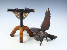 Beautiful Fabulous Japanese Bronze Hawk -Room Guardian Sculpture- Great Takaoka Product
