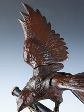 Beautiful Fabulous Japanese Bronze Hawk -Room Guardian Sculpture- Great Takaoka Product