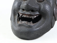 Wood-Carved Fudō Myōō Mask Noh Mask / Kagura Mask / Buddhist Mask 不動明王面