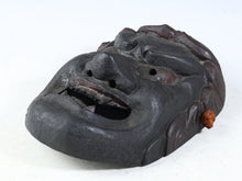Wood-Carved Fudō Myōō Mask Noh Mask / Kagura Mask / Buddhist Mask 不動明王面