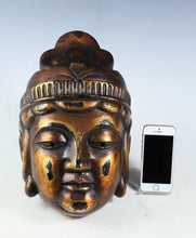 Old Vintage Plaster Buddhism Mask Plaque -Mask of Nitten- 日天面 Japanese Esoteric Buddhism Mask