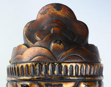 Old Vintage Plaster Buddhism Mask Plaque -Mask of Nitten- 日天面 Japanese Esoteric Buddhism Mask