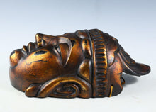 Old Vintage Plaster Buddhism Mask Plaque -Mask of Nitten- 日天面 Japanese Esoteric Buddhism Mask