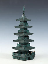 Japanese Old Vintage bronze Figure FIVE STORY PAGODA 五重塔 Tsushima