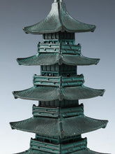 Japanese Old Vintage bronze Figure FIVE STORY PAGODA 五重塔 Tsushima
