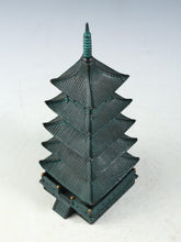 Japanese Old Vintage bronze Figure FIVE STORY PAGODA 五重塔 Tsushima