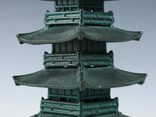 Japanese Old Vintage bronze Figure FIVE STORY PAGODA 五重塔 Tsushima