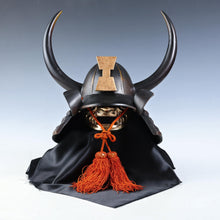 Vintage Japanese Samurai Helmet Black Power -Kansuke's helmet- with a mask Rare