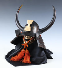 Vintage Japanese Samurai Helmet Black Power -Kansuke's helmet- with a mask Rare
