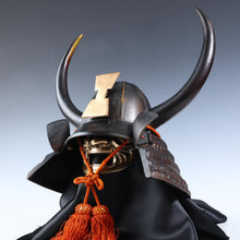 Vintage Japanese Samurai Helmet Black Power -Kansuke's helmet- with a mask Rare