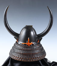 Vintage Japanese Samurai Helmet Black Power -Kansuke's helmet- with a mask Rare