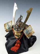 Vintage Japanese Samurai Kabuto Helmet -Sea Wave Guard- Middle Size