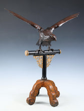 Beautiful Fabulous Japanese Bronze Hawk -Room Guardian Sculpture- Great Takaoka Product
