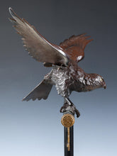 Beautiful Fabulous Japanese Bronze Hawk -Room Guardian Sculpture- Great Takaoka Product