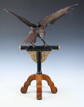 Beautiful Fabulous Japanese Bronze Hawk -Room Guardian Sculpture- Great Takaoka Product