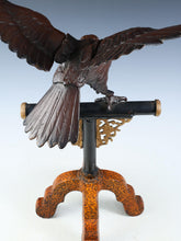 Beautiful Fabulous Japanese Bronze Hawk -Room Guardian Sculpture- Great Takaoka Product