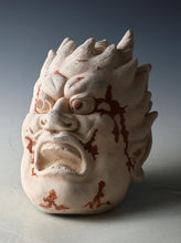 Old Vintage Plaster Buddhism Mask Plaque -Basarah Warrior- Showa Product