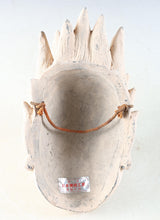 Old Vintage Plaster Buddhism Mask Plaque -Basarah Warrior- Showa Product
