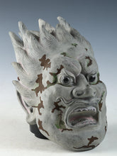 Very Old Vintage Plaster Buddhism Mask Plaque -Basarah Warrior- Early Showa Product