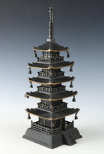 Japanese Nice Old Vintage Iron Figure FIVE STORY PAGODA 五重塔 Tsushima
