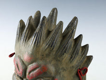 Old Vintage Plaster Buddhism Mask Plaque -Basarah Warrior- Showa Product Tsushima