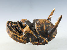 Japanese Antique Noh Mask Hannya Paper Clay Product Tsushima