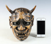 Japanese Antique Noh Mask Hannya Paper Clay Product Tsushima