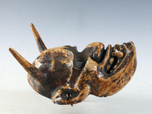 Japanese Antique Noh Mask Hannya Paper Clay Product Tsushima