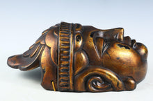 Old Vintage Plaster Buddhism Mask Plaque -Mask of Nitten- 日天面 Japanese Esoteric Buddhism Mask