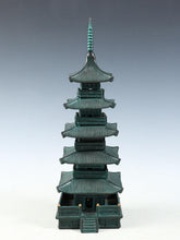 Japanese Old Vintage bronze Figure FIVE STORY PAGODA 五重塔 Tsushima