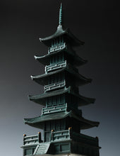 Japanese Old Vintage bronze Figure FIVE STORY PAGODA 五重塔 Tsushima