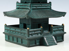 Japanese Old Vintage bronze Figure FIVE STORY PAGODA 五重塔 Tsushima