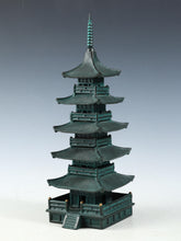 Japanese Old Vintage bronze Figure FIVE STORY PAGODA 五重塔 Tsushima