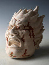 Old Vintage Plaster Buddhism Mask Plaque -Basarah Warrior- Showa Product
