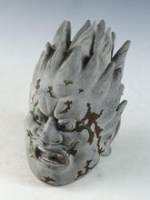 Very Old Vintage Plaster Buddhism Mask Plaque -Basarah Warrior- Early Showa Product
