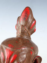 Old Vintage Japanese Paper Clay NOH MASK -Nio Guardians- Rare Product