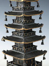 Japanese Nice Old Vintage Iron Figure FIVE STORY PAGODA 五重塔 Tsushima