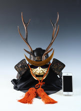 Vintage Japanese Great Samurai Helmet -Shikanosuke kabuto with a mask- Tsushima