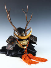 Vintage Japanese Great Samurai Helmet -Shikanosuke kabuto with a mask- Tsushima