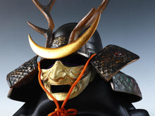Vintage Japanese Great Samurai Helmet -Shikanosuke kabuto with a mask- Tsushima
