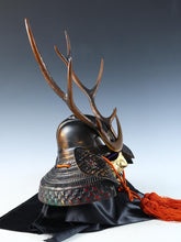 Vintage Japanese Great Samurai Helmet -Shikanosuke kabuto with a mask- Tsushima