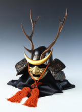 Vintage Japanese Great Samurai Helmet -Shikanosuke kabuto with a mask- Tsushima