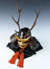 Vintage Japanese Great Samurai Helmet -Shikanosuke kabuto with a mask- Tsushima