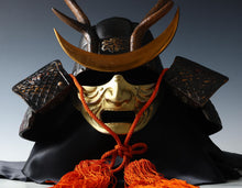 Vintage Japanese Great Samurai Helmet -Shikanosuke kabuto with a mask- Tsushima
