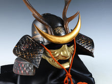 Vintage Japanese Great Samurai Helmet -Shikanosuke kabuto with a mask- Tsushima