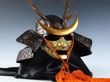 Vintage Japanese Great Samurai Helmet -Shikanosuke kabuto with a mask- Tsushima