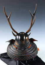 Vintage Japanese Great Samurai Helmet -Shikanosuke kabuto with a mask- Tsushima